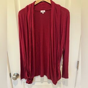 Deep Red Draped Cardigan Pixley Women’s Large